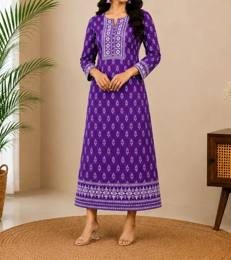 Purple Printed One Piece004